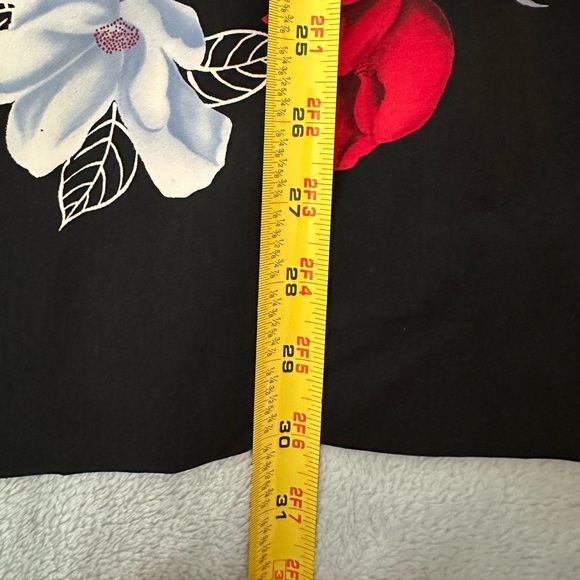 Vintage Peter Popovitch Black Floral Blouse size XL - Picture 6 of 6